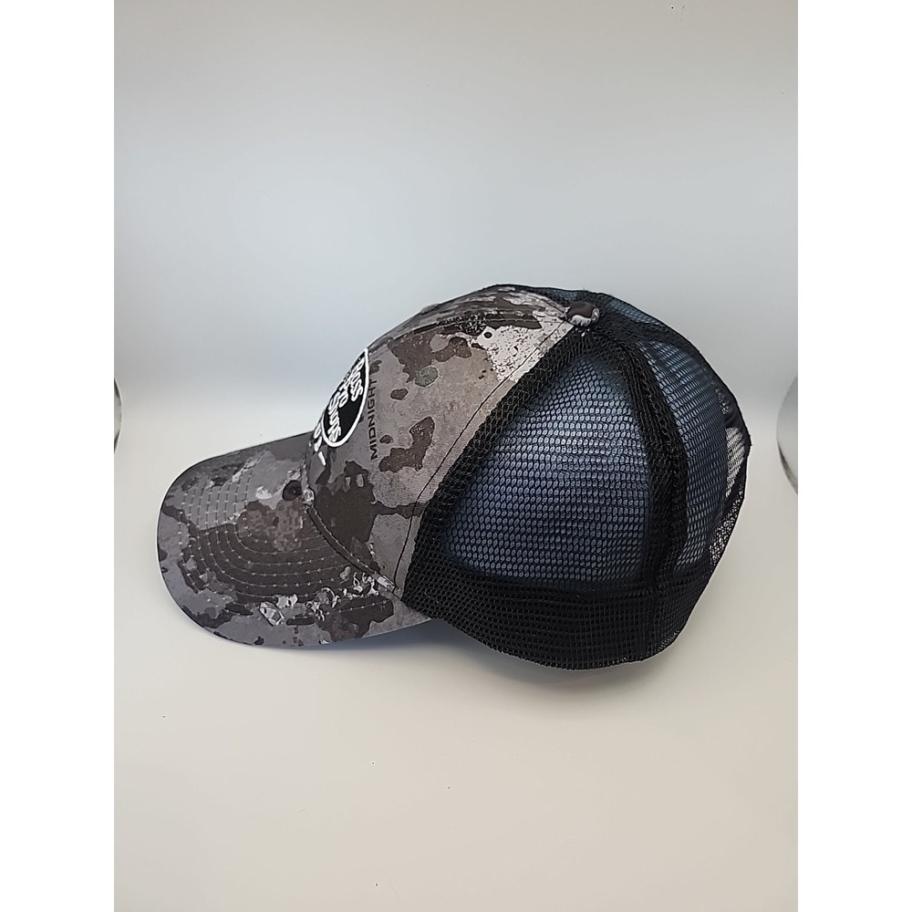 Bass Pro Shops Club‎ Trucker Hat Mens Black Gray Shadow Camouflage Snap Cap - Picture 4 of 4